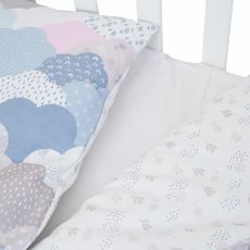 Змінна постіль 3 ел Twins Comfort line 3054-C-04, Хмаринки, беж/блакитний